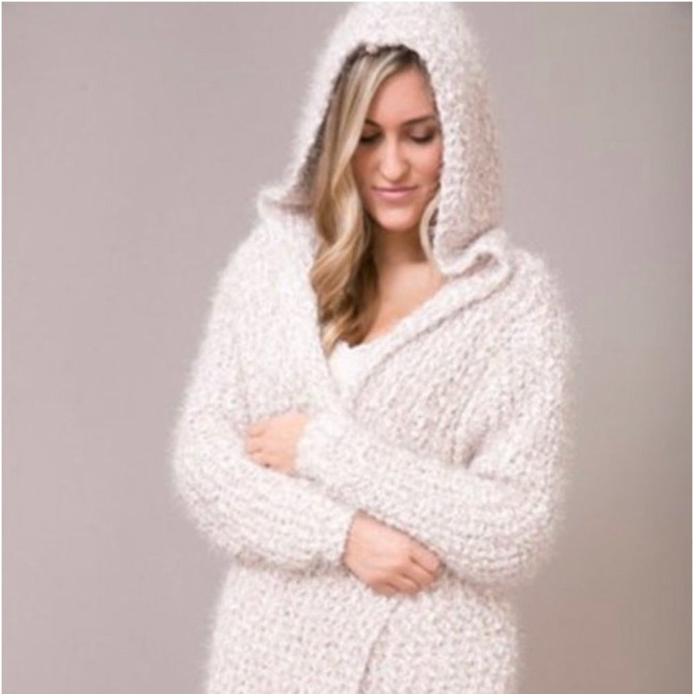POL Eyelash Carla Duster Hoodie Sweater